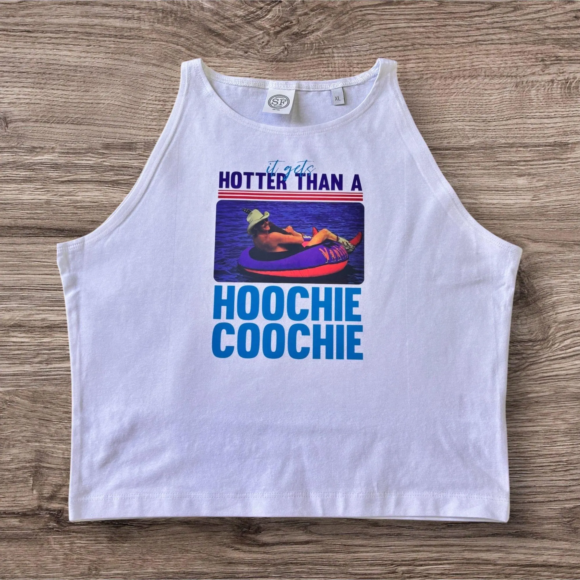 Hoochie Coochie Crop Top: Western Cowgirl Festival Tee