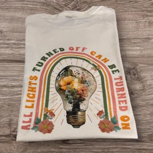 All lights turned off can be turned on T-shirt, sweatshirt or hoodie.