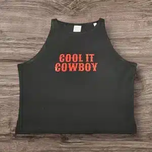 Custom Cowboy Slogan Crop Top: Women's Western Apparel