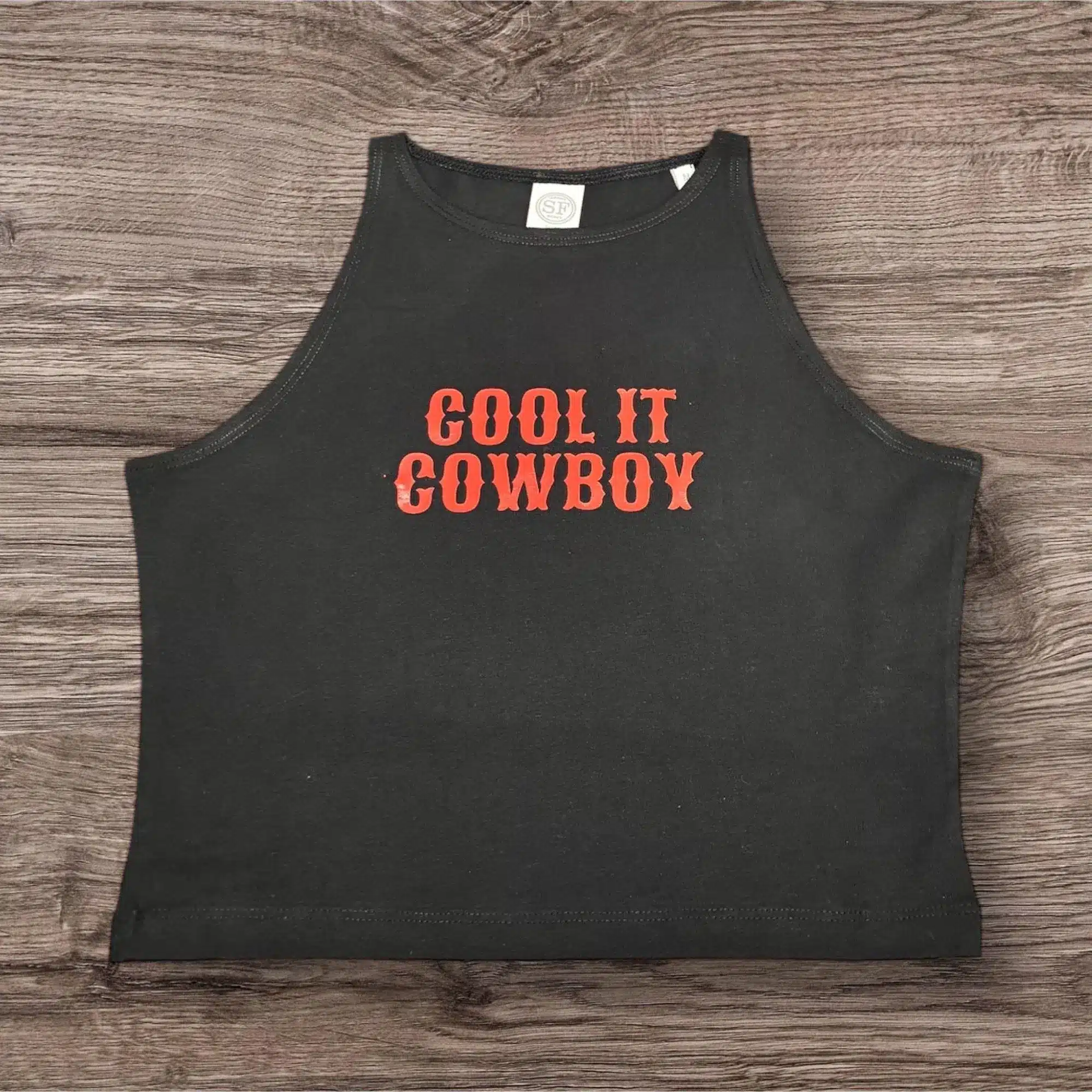 Custom Cowboy Slogan Crop Top: Women's Western Apparel
