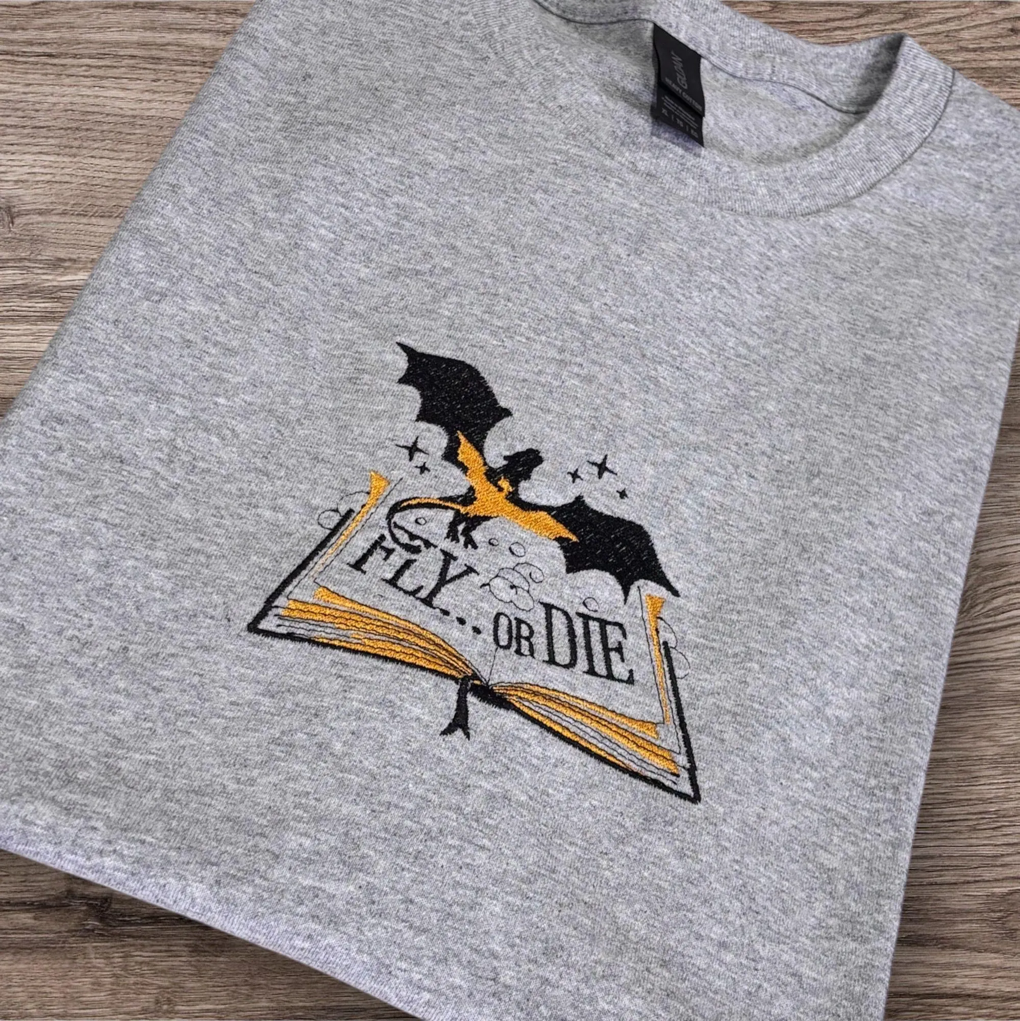 Embroidered Dragon Sweatshirt: Fantasy Reader Gift - Image 2