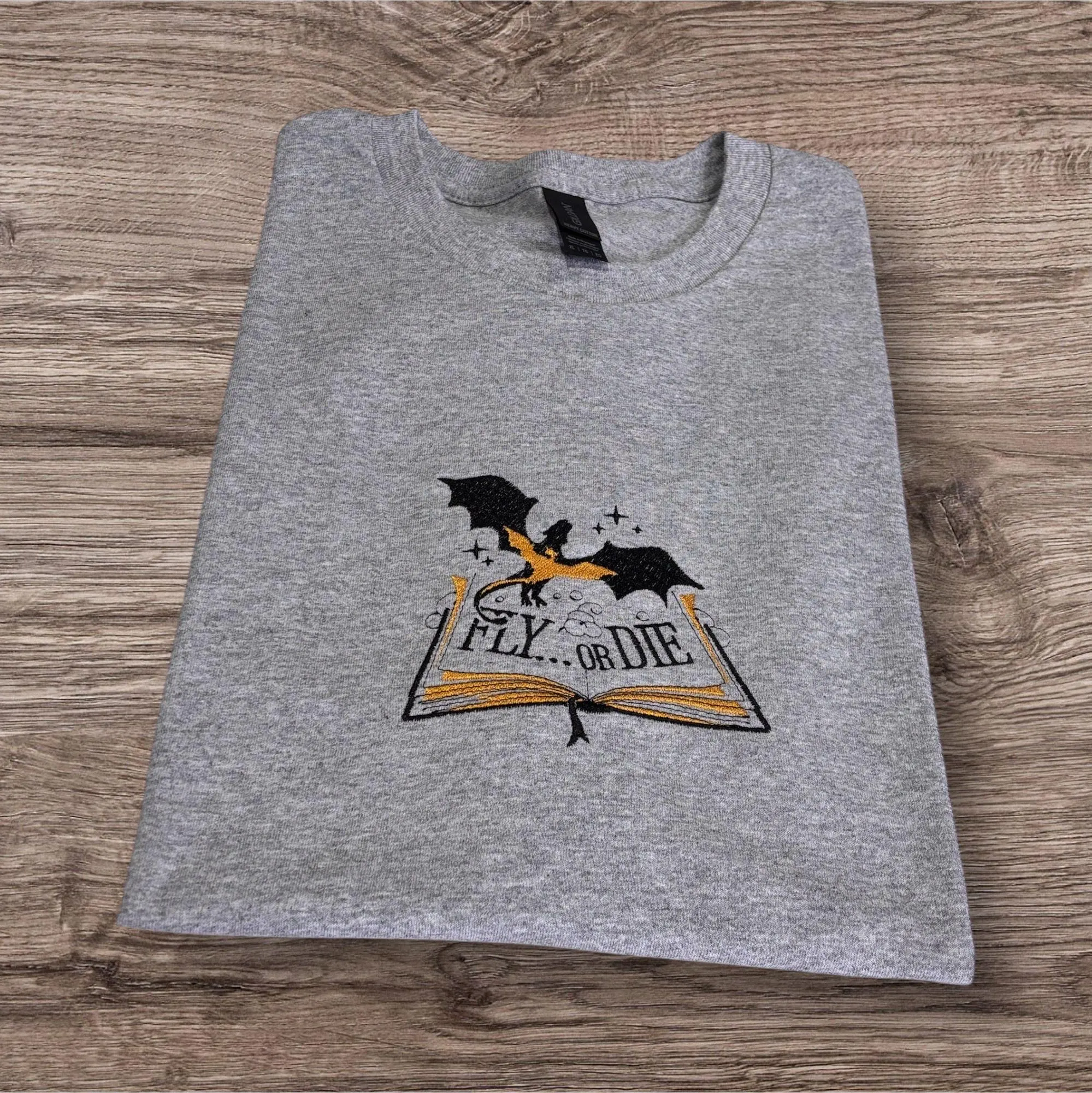 Embroidered Dragon Sweatshirt: Fantasy Reader Gift