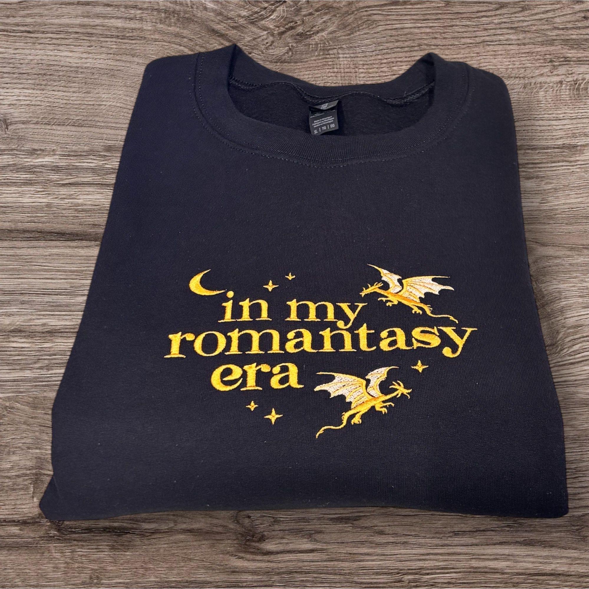 Embroidered Romantasy Era Sweatshirt: Book Lover Dragon Jumper - Image 3