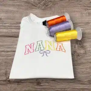 Embroidered No1 Nanny T-shirt: Matching Grandchild Outfit