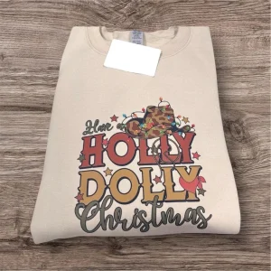 Have a Holly Dolly Christmas T-Shirt: Western Country Music Xmas