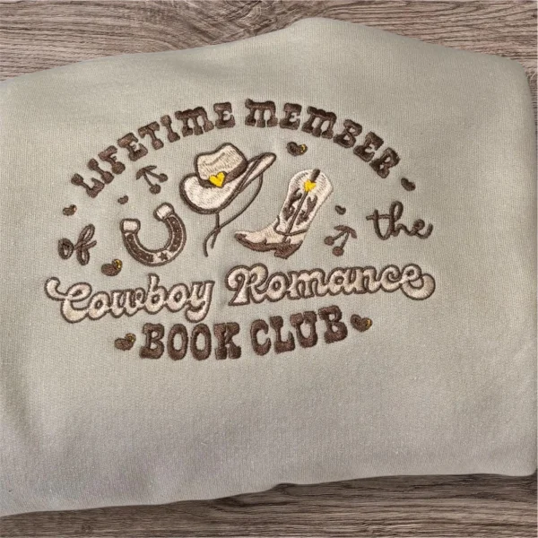 Cowboy Romance Book Club Embroidered Sweatshirt or Hoodie: Western Style - Image 2