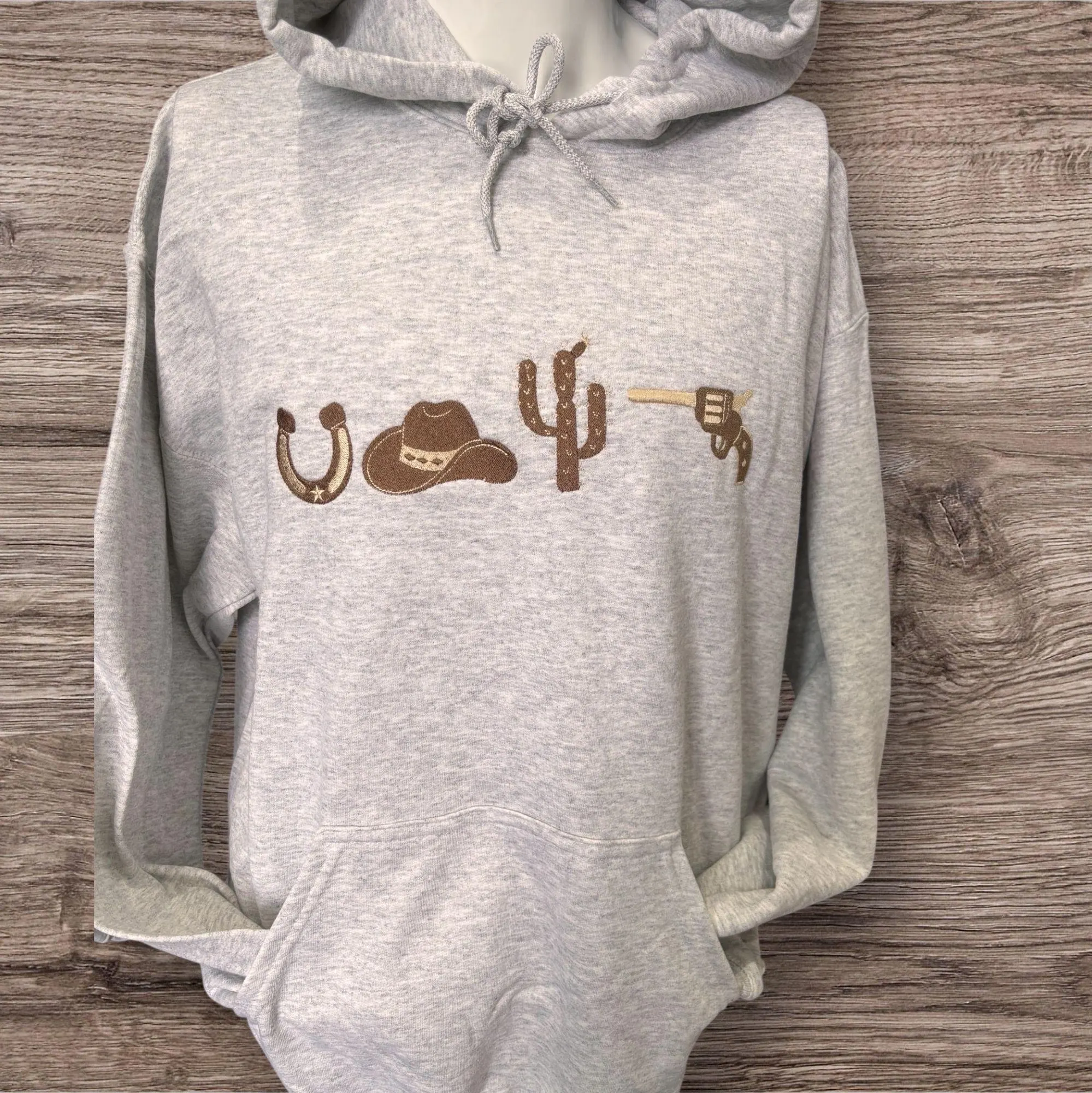 Embroidered Western Sweatshirt or Hoodie: Cowboy Country Style - Image 3