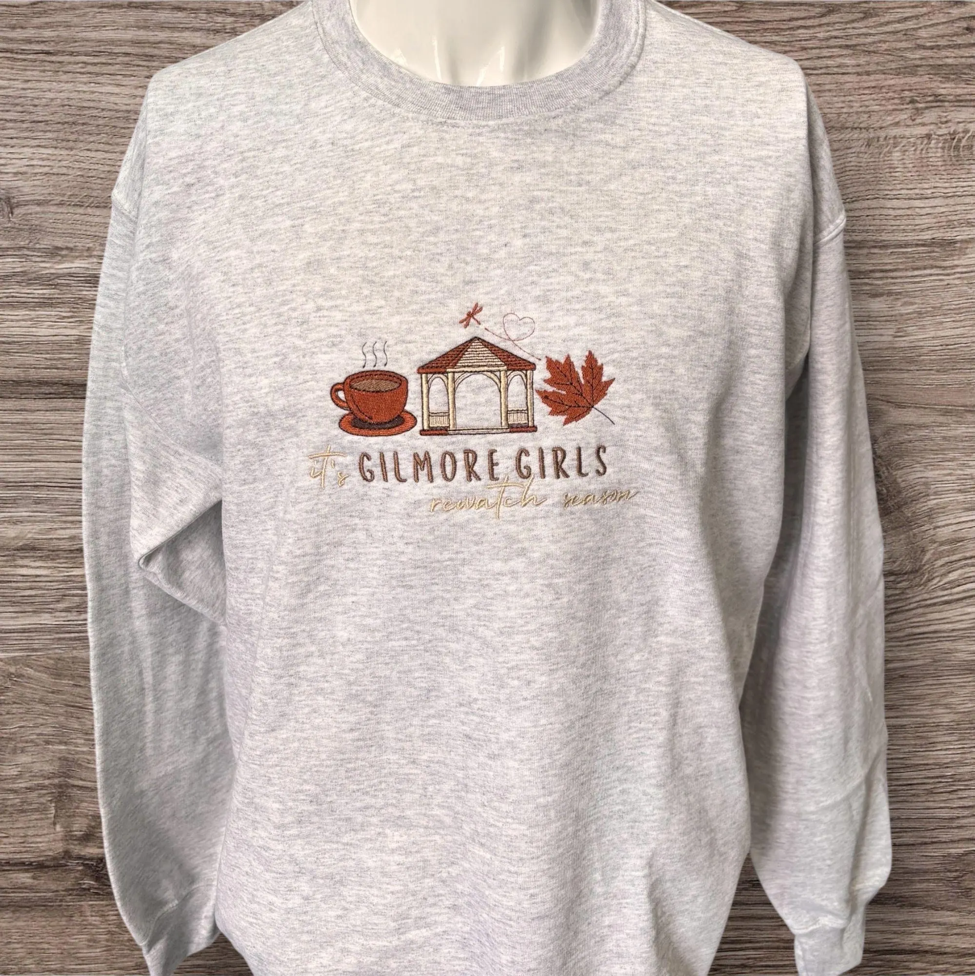 Embroidered Gilmore Girls Sweatshirt: Autumn Fashion Crew Neck - Image 2