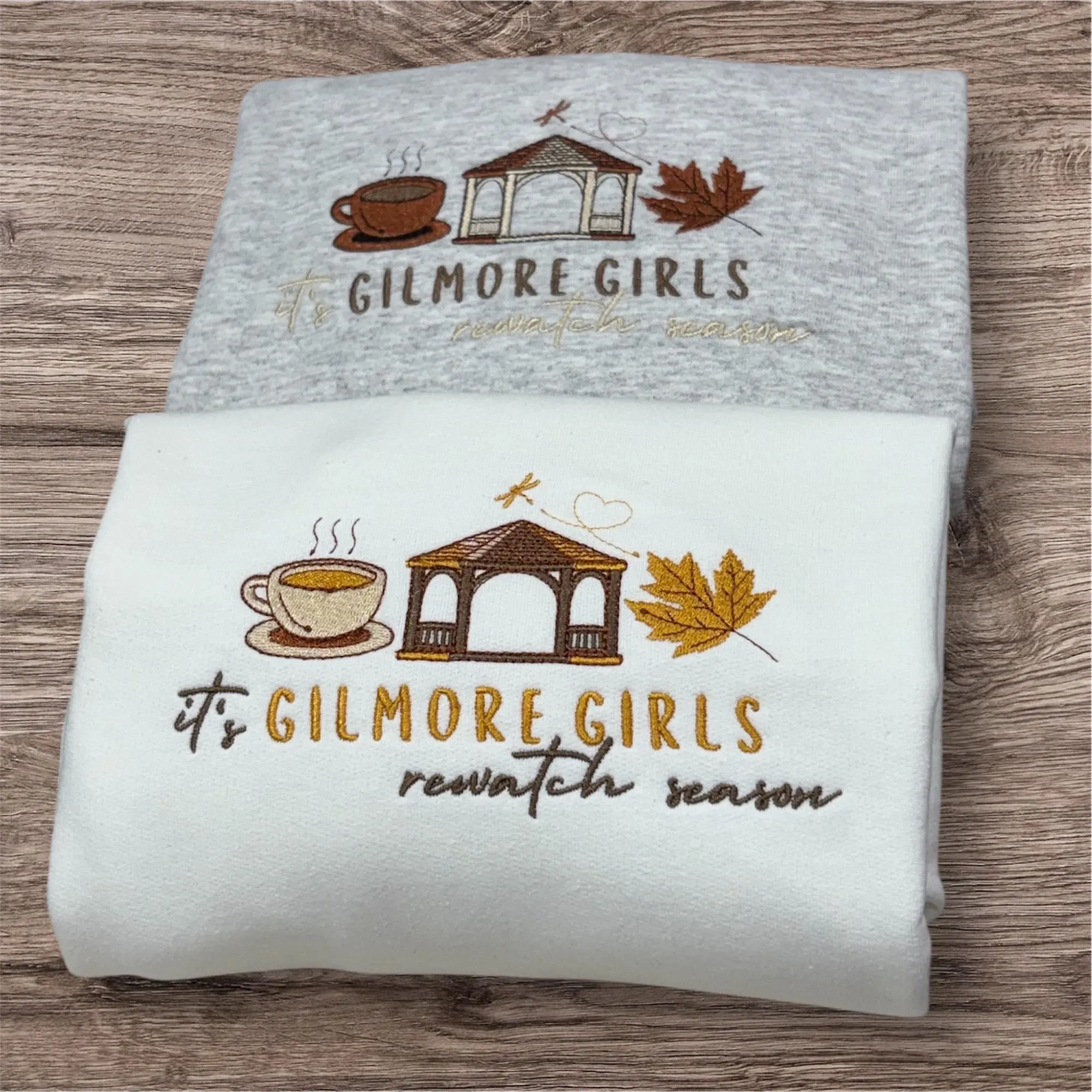Embroidered Gilmore Girls Sweatshirt: Autumn Fashion Crew Neck - Image 3