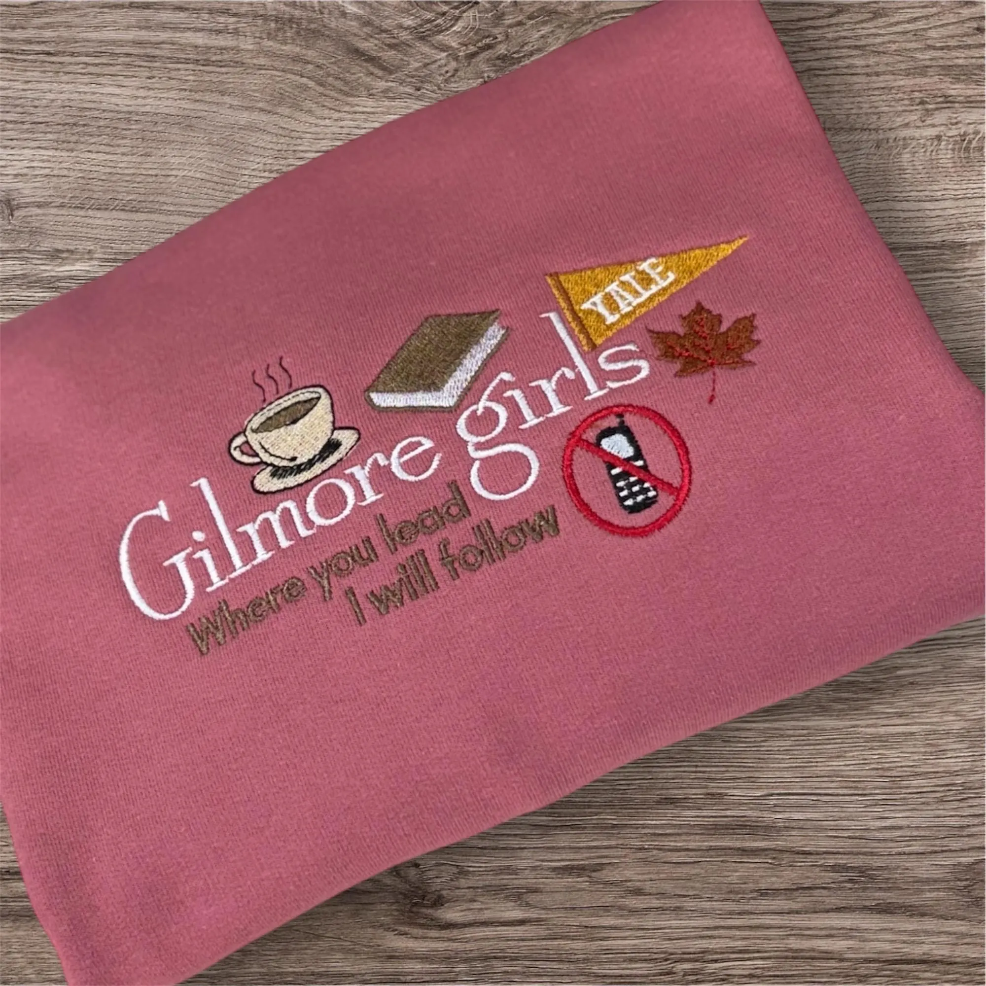 Embroidered Stars Hollow Sweatshirt: Gilmore Girls TV Drama Crewneck - Image 2
