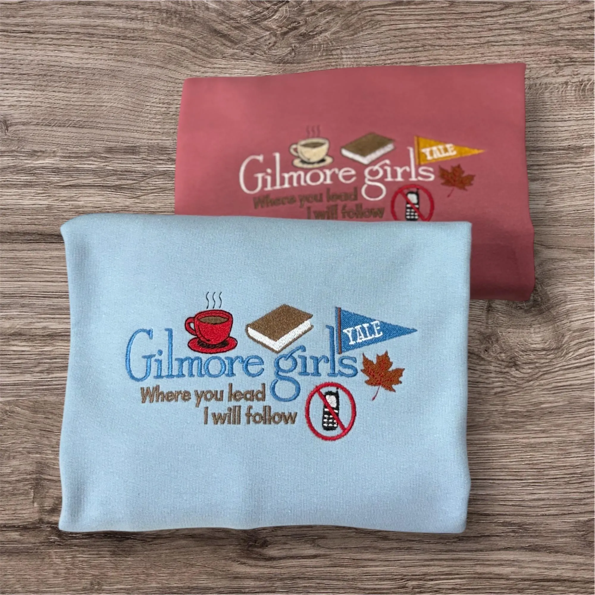 Embroidered Stars Hollow Sweatshirt: Gilmore Girls TV Drama Crewneck - Image 6