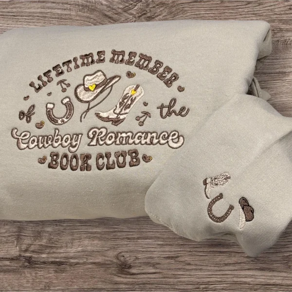 Cowboy Romance Book Club Embroidered Sweatshirt or Hoodie: Western Style - Image 4
