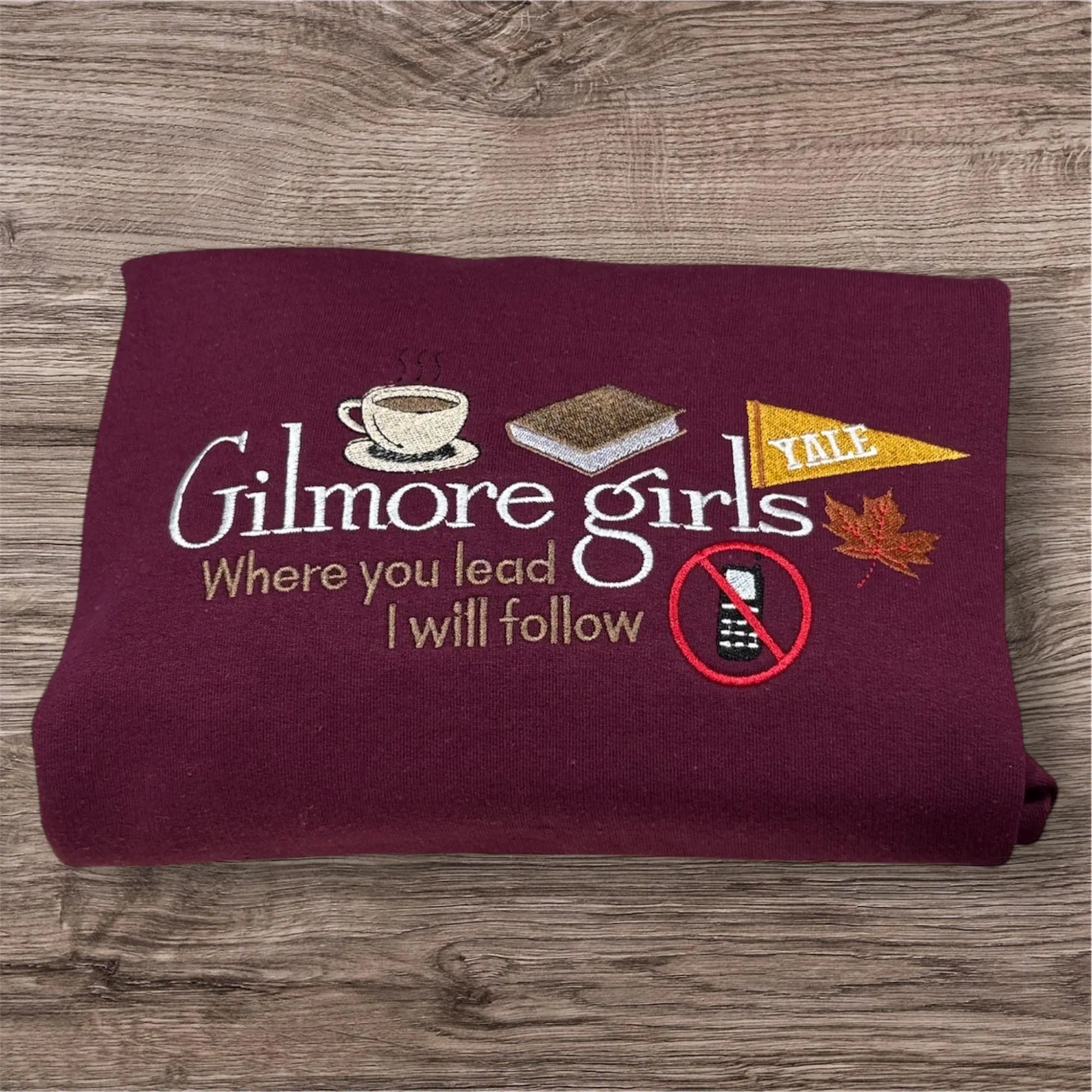 Embroidered Stars Hollow Sweatshirt: Gilmore Girls TV Drama Crewneck - Image 7