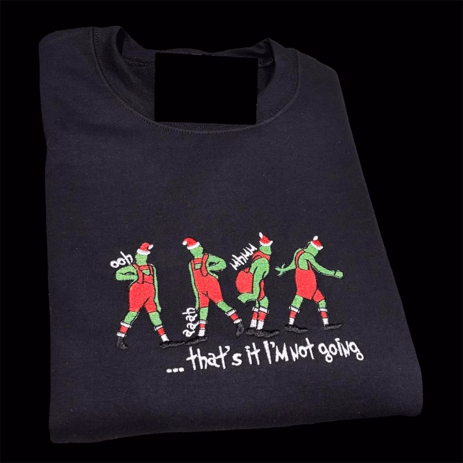 Embroidered "That's It I'm Not Going" Christmas Sweatshirt - Funny Festive Jumper - Image 3