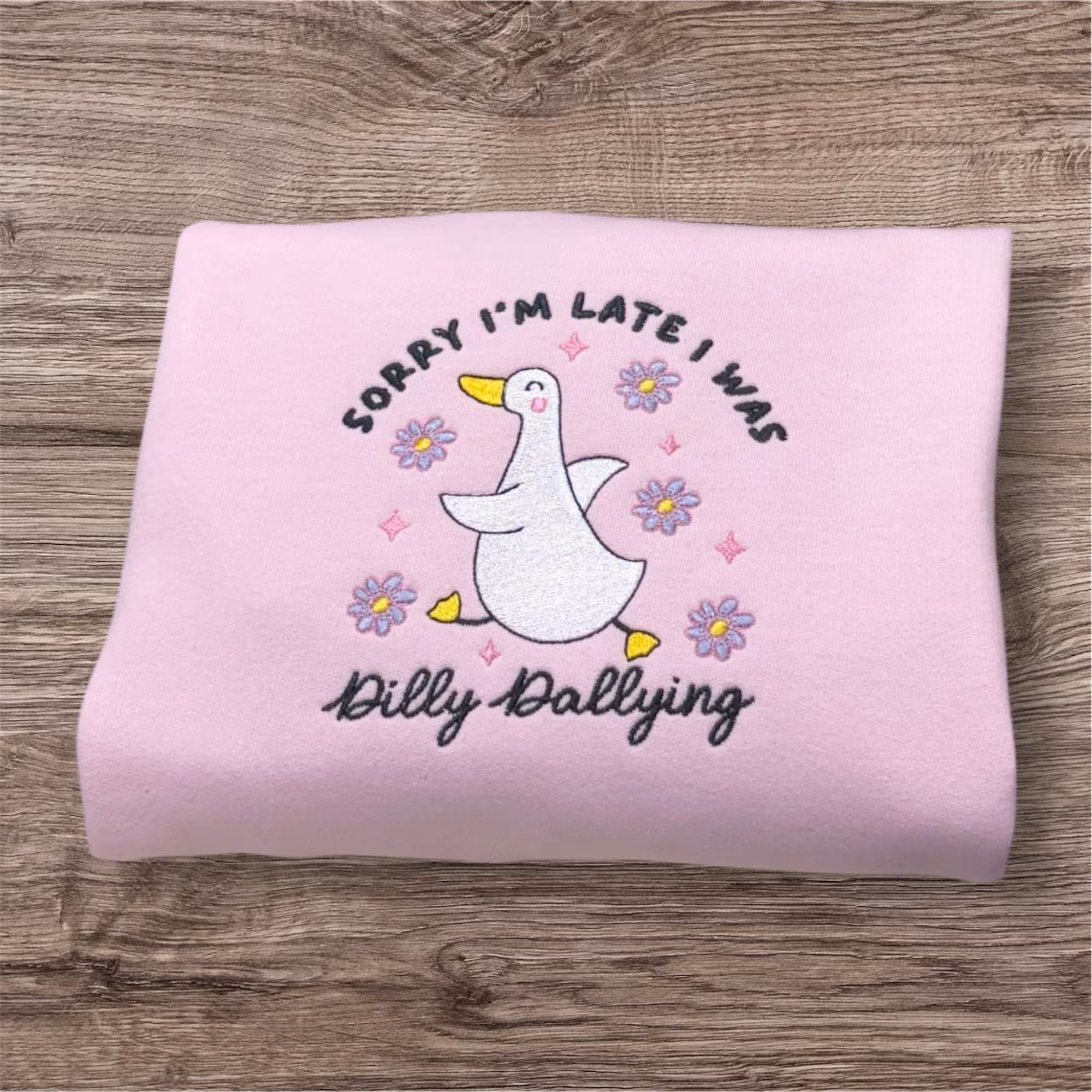 Embroidered Goose Sweatshirt: Funny Animal Jumper, Women's Gift - Image 3