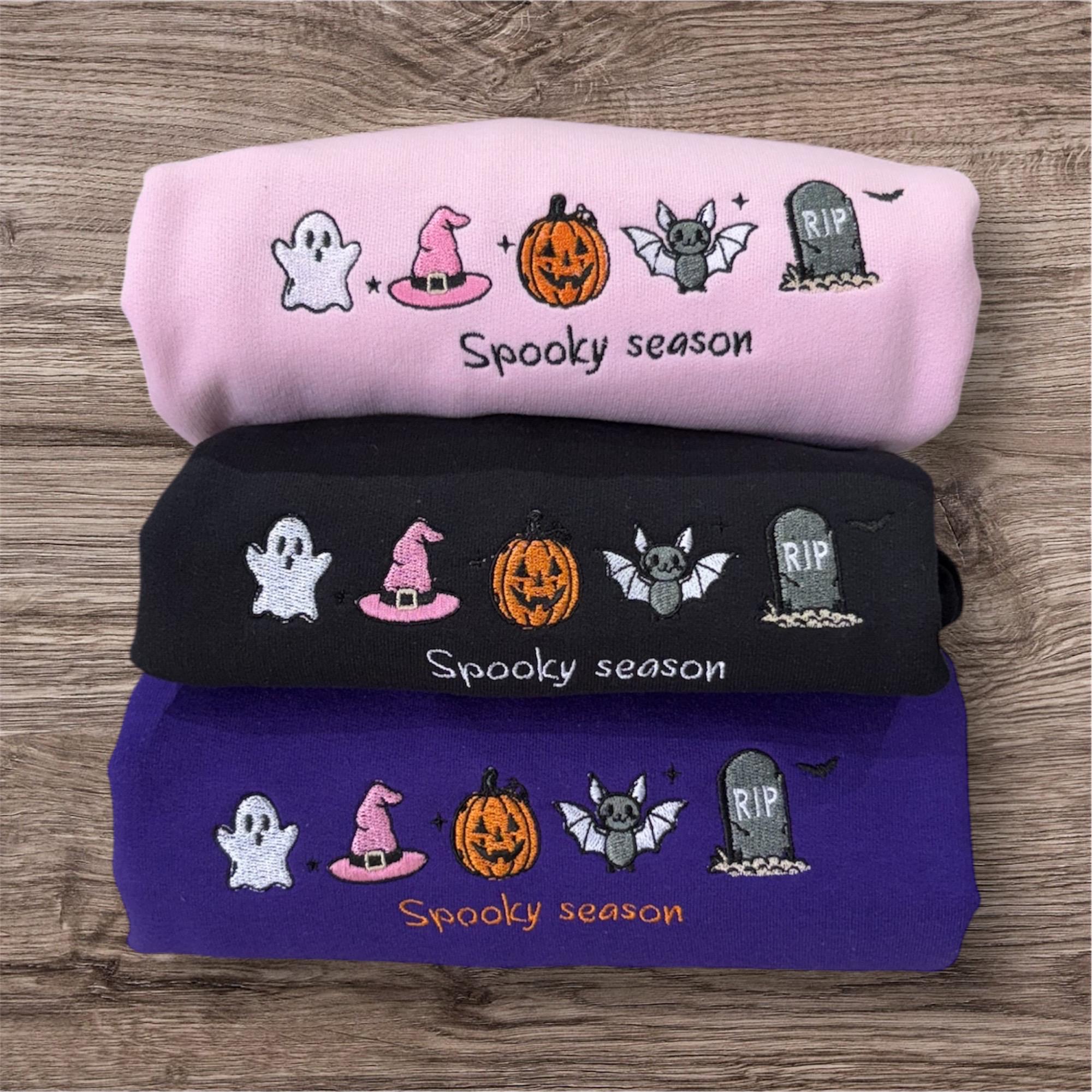 Embroidered Halloween Icon Sweatshirt or Hoodie: Optional Sleeve Detail (Copy) - Image 3