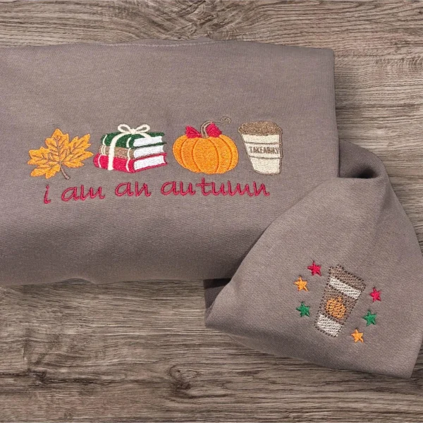 Embroidered "I am an Autumn" Sweatshirt: Gilmore Girls Inspired Crewneck - Image 4