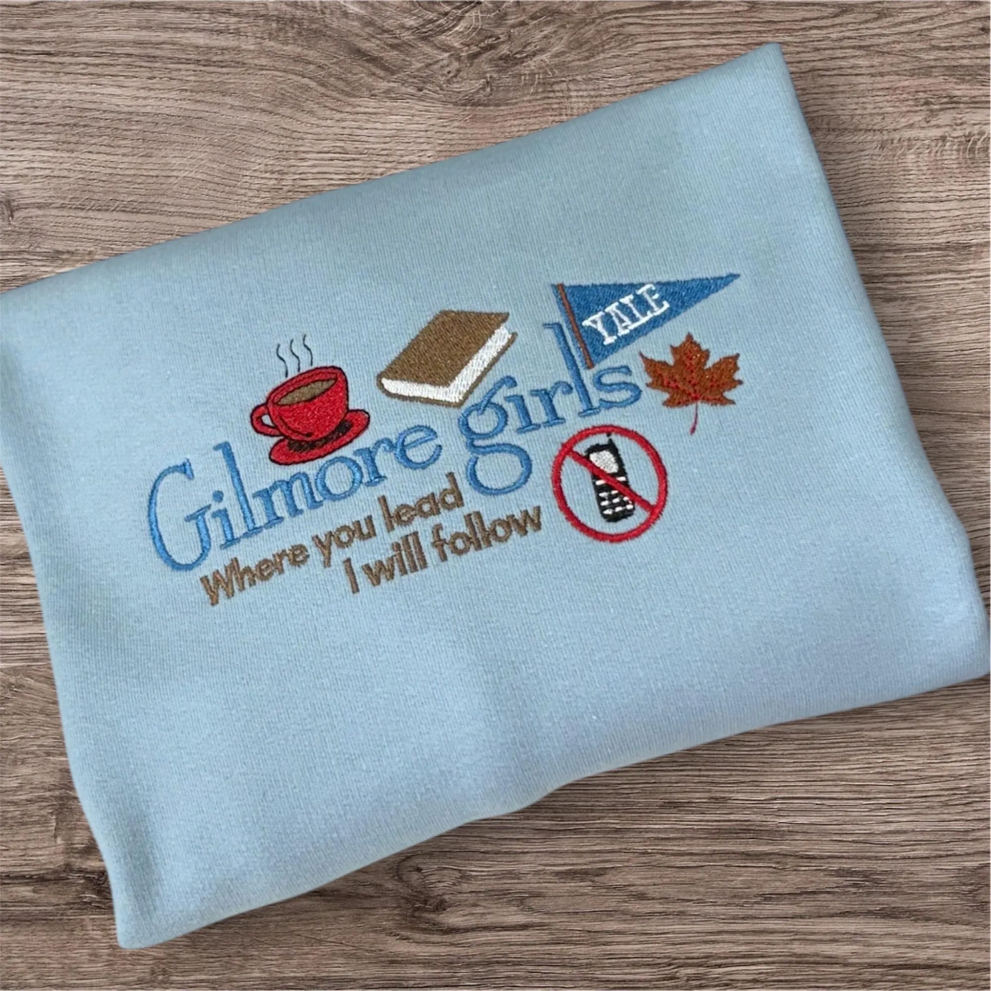 Embroidered Stars Hollow Sweatshirt: Gilmore Girls TV Drama Crewneck - Image 3