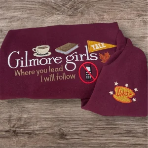 Embroidered Stars Hollow Sweatshirt: Gilmore Girls TV Drama Crewneck
