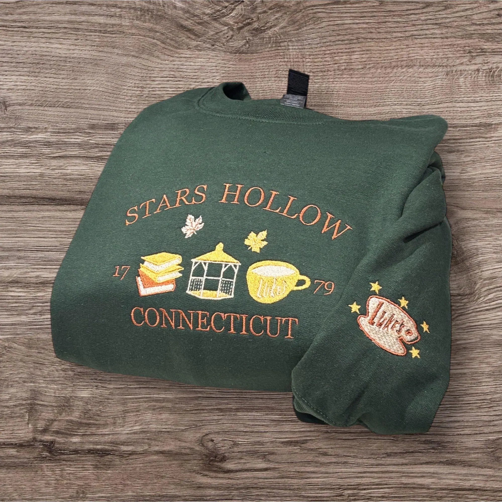 Embroidered Stars Hollow Sweatshirt: Gilmore Girls Hoodie - Image 3