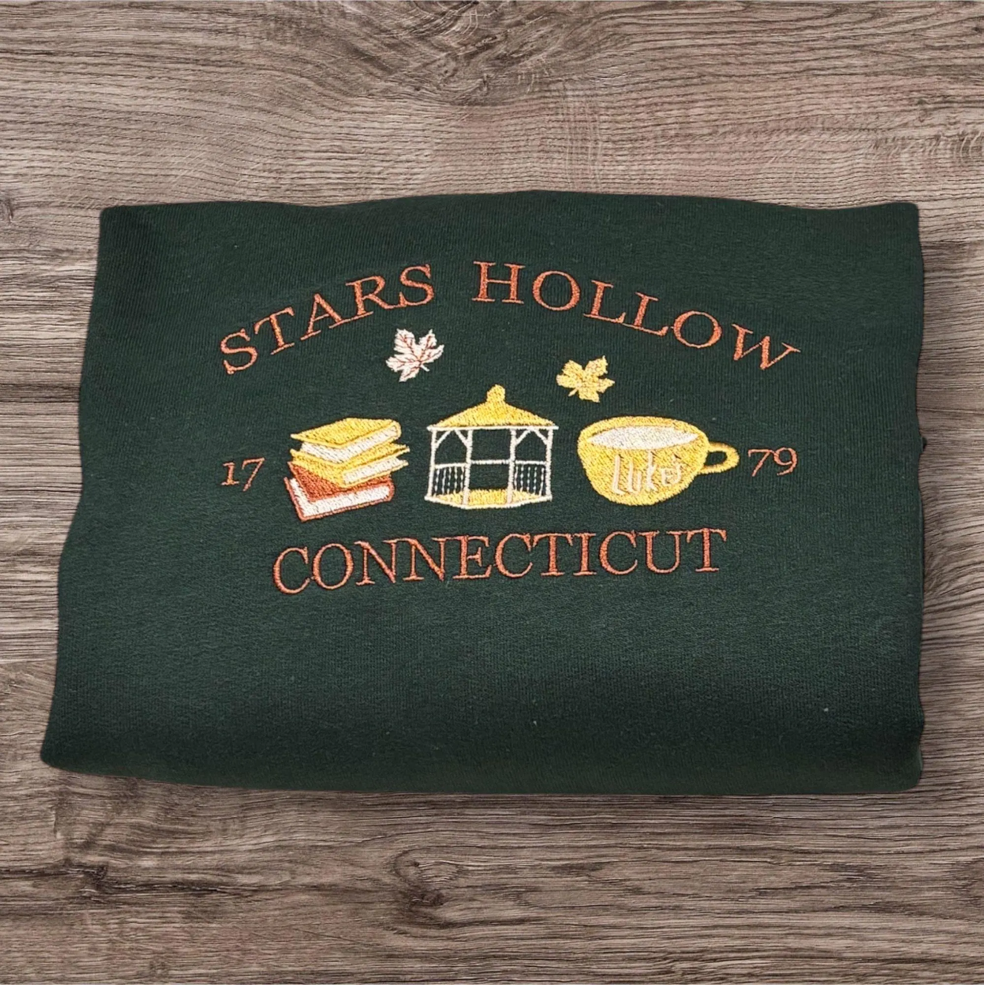 Embroidered Stars Hollow Sweatshirt: Gilmore Girls Hoodie - Image 4