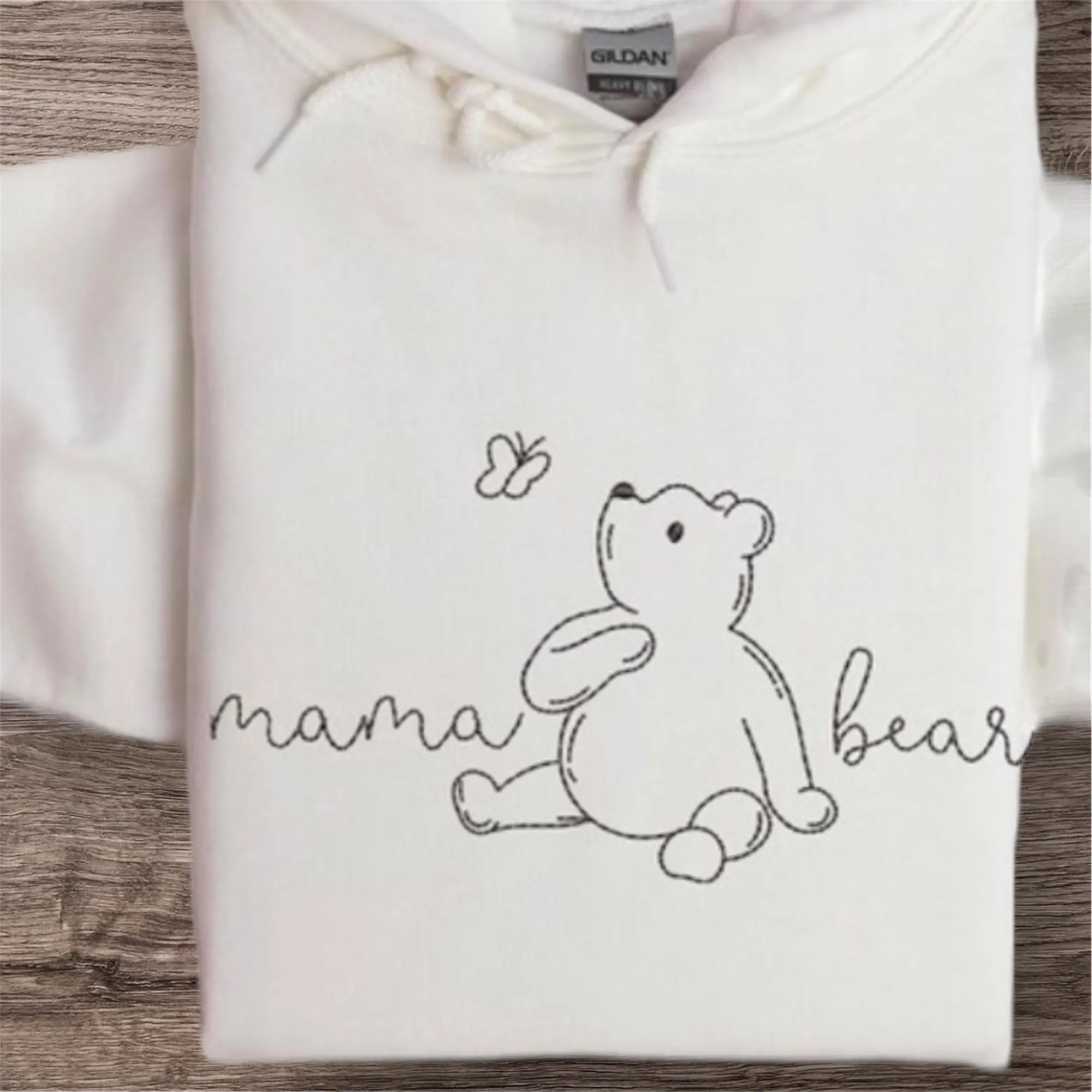 Embroidered Mama Bear Sweatshirt: Personalized Mum Gift, Est. 2025 - Image 3