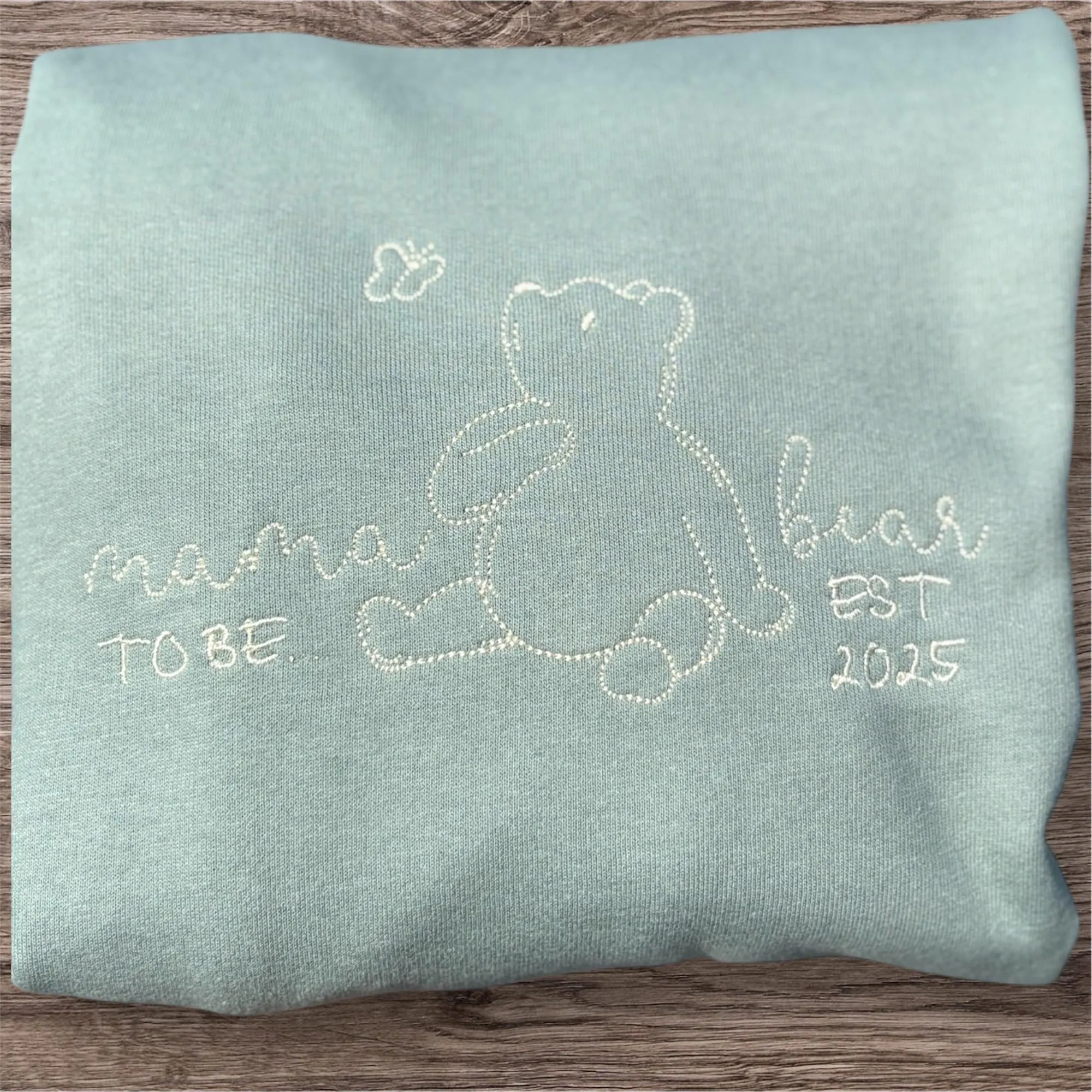 Embroidered Mama Bear Sweatshirt: Personalized Mum Gift, Est. 2025 - Image 2