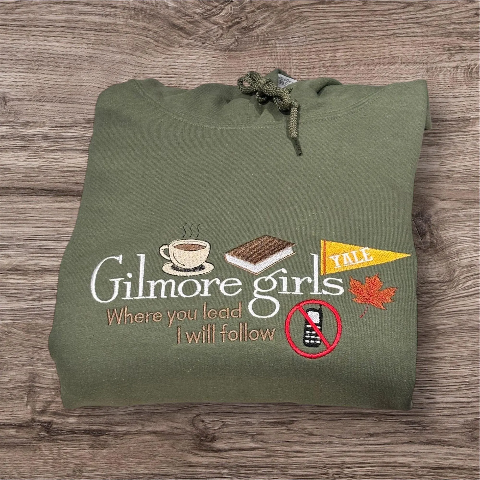 Embroidered Stars Hollow Sweatshirt: Gilmore Girls TV Drama Crewneck - Image 5