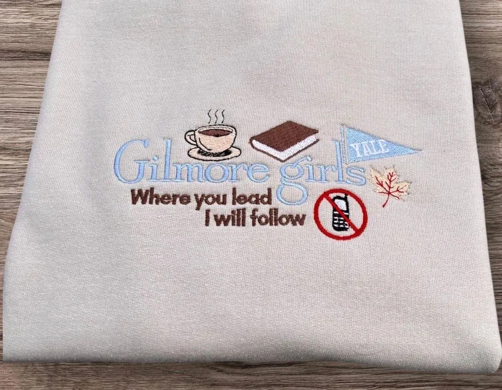 Embroidered Stars Hollow Sweatshirt: Gilmore Girls TV Drama Crewneck - Image 4