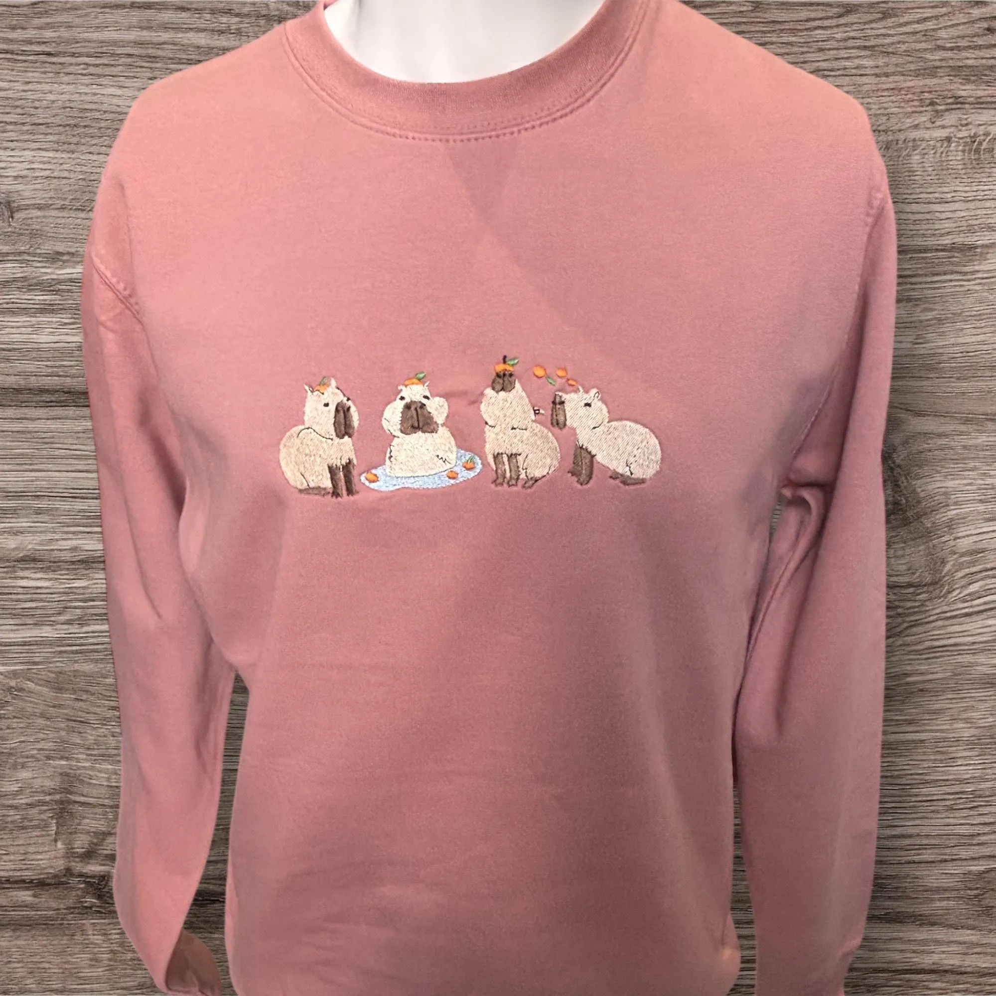Embroidered Capybara Sweatshirt: Funny Rodent Top, Animal Lover Gift - Image 6