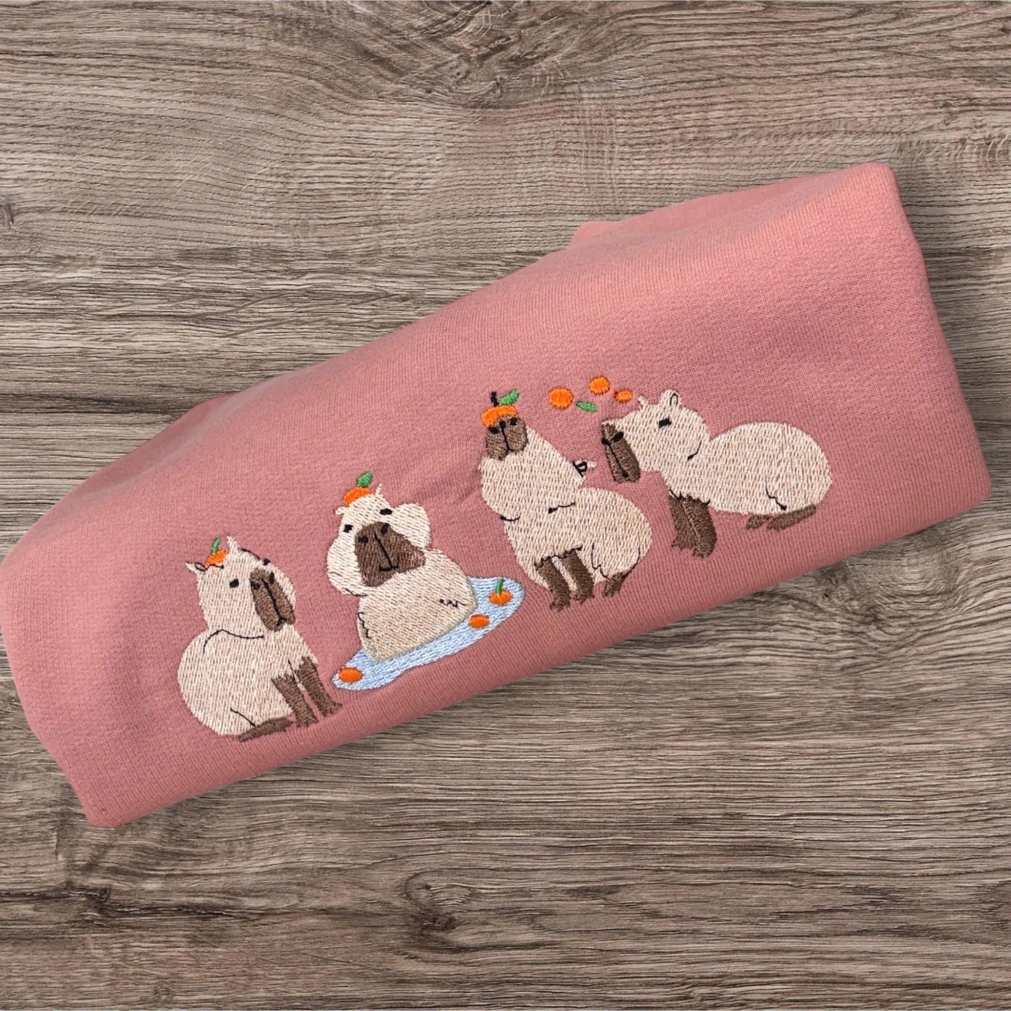 Embroidered Capybara Sweatshirt: Funny Rodent Top, Animal Lover Gift - Image 5