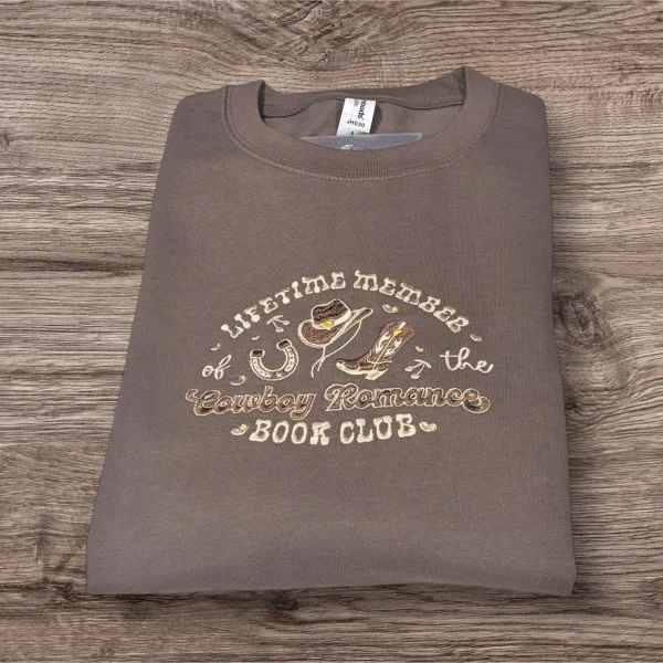 Cowboy Romance Book Club Embroidered Sweatshirt or Hoodie: Western Style