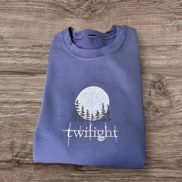 Twilight Embroidered Sweatshirt or Hoodie, Bookish Sweater, Eclipse Breaking Dawn New Moon Shirt, Twilight Saga Shirt, Readers Gift. - Image 2