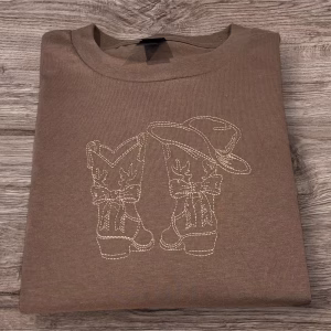 Embroidered Cowboy Boots & Hat T-Shirt: Western Style