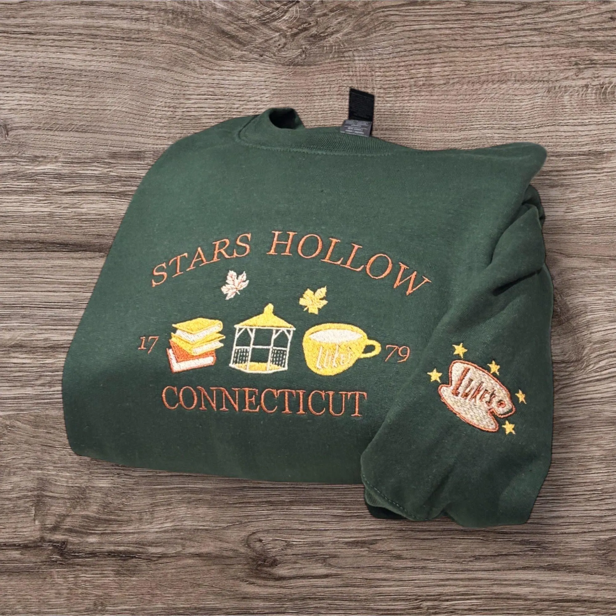 Embroidered Stars Hollow Sweatshirt: Gilmore Girls Hoodie - Image 2