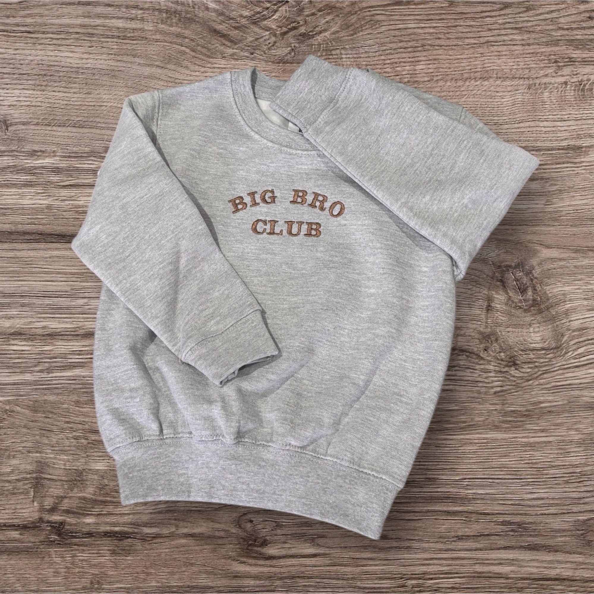 Big Bro Club Embroidered Sweatshirt: Sibling Announcement Gift - Image 2