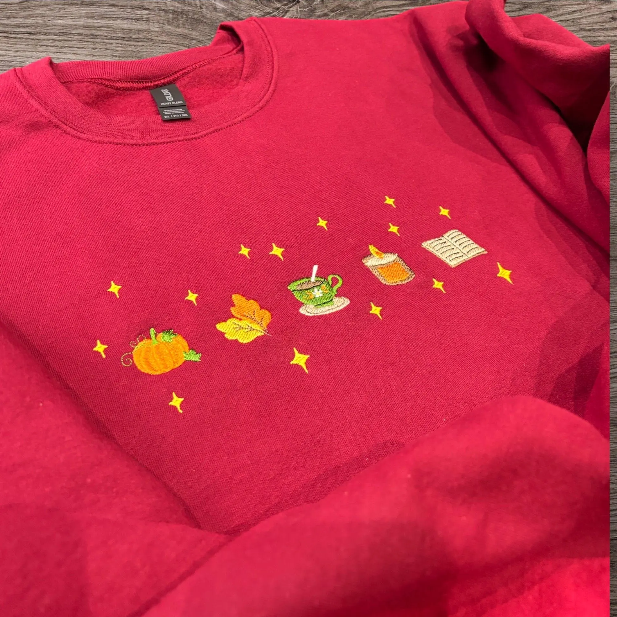 Cosy Autumn/Fall Icon Embroidered Sweatshirt Or Hoodie. - Image 4