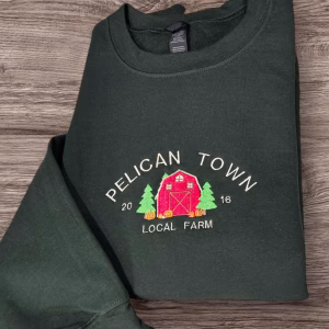 Embroidered Pelican Town Local Farm Sweatshirt - Stardew Valley Inspired Hoodie.