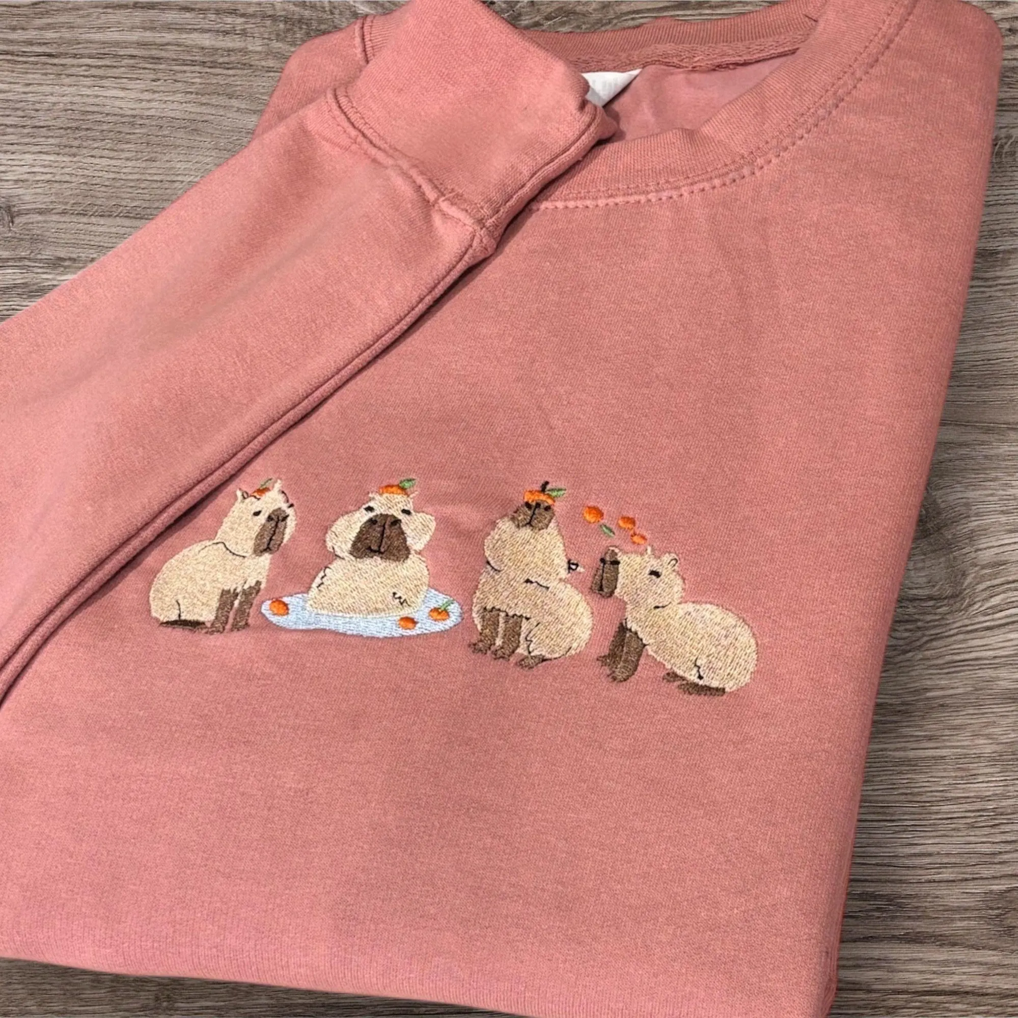 Embroidered Capybara Sweatshirt: Funny Rodent Top, Animal Lover Gift - Image 3