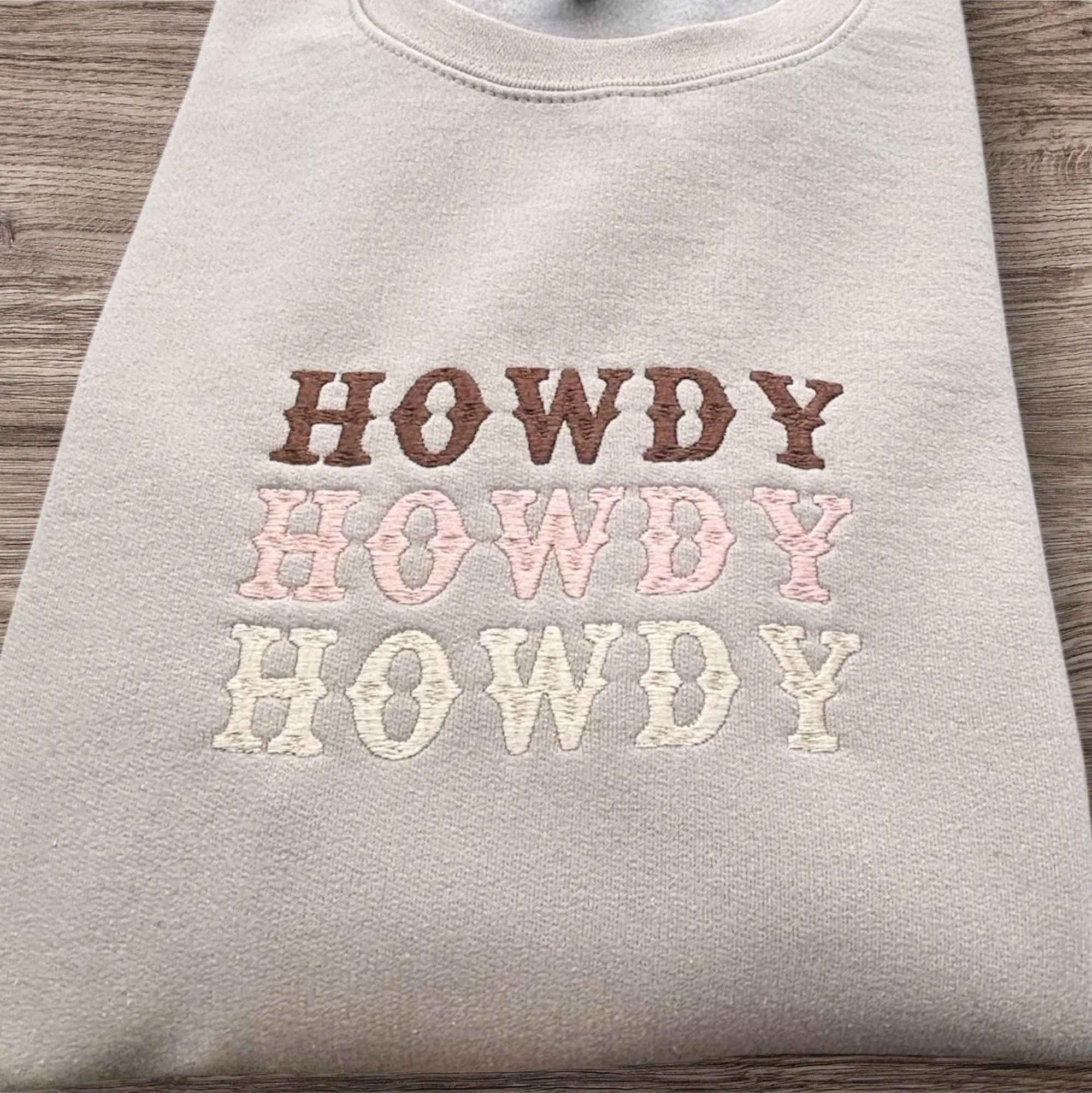 Embroidered Howdy T-shirt, sweatshirt or hoodie. Country clothing, cowgirl, western vibes. - Image 3