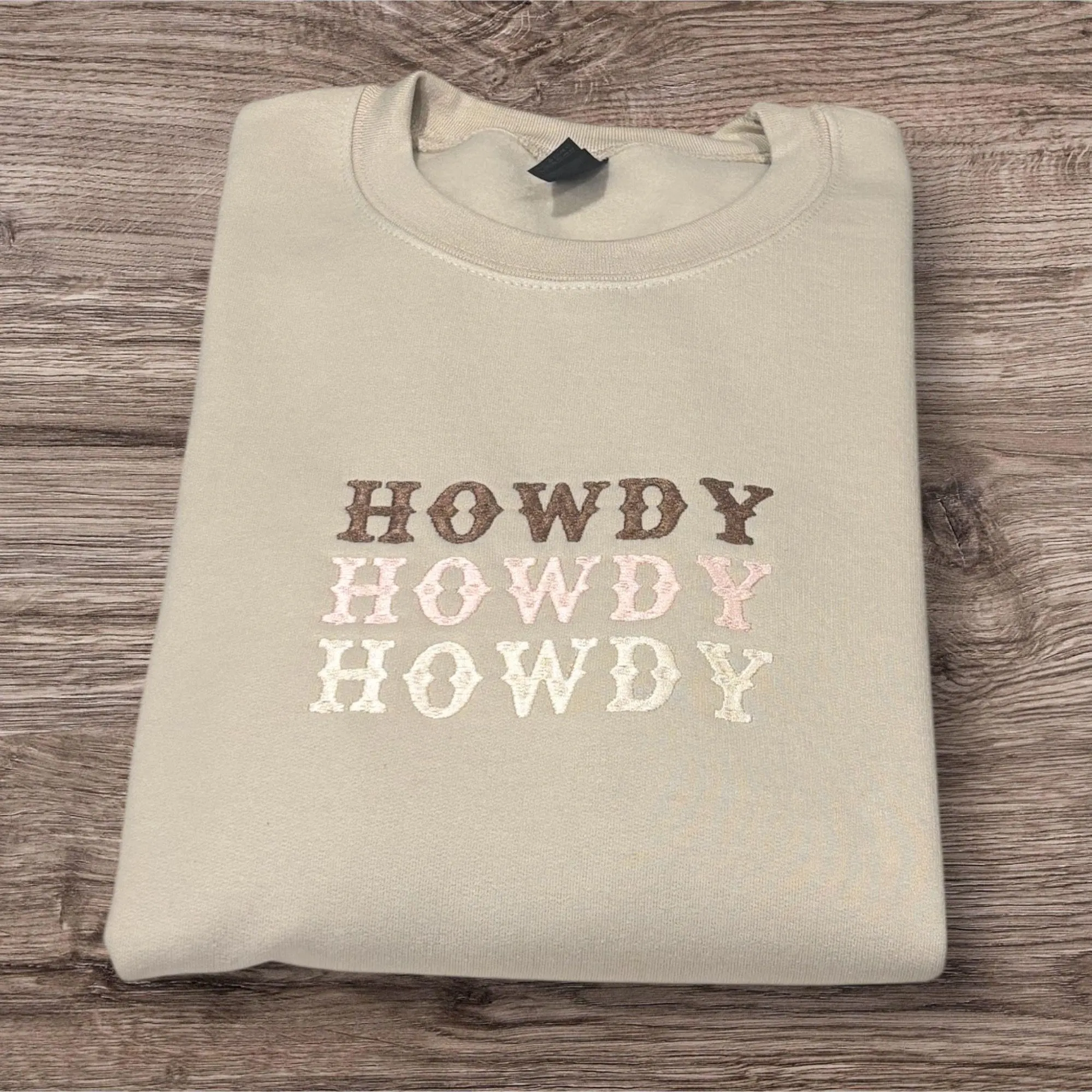 Embroidered Howdy T-shirt, sweatshirt or hoodie. Country clothing, cowgirl, western vibes. - Image 4