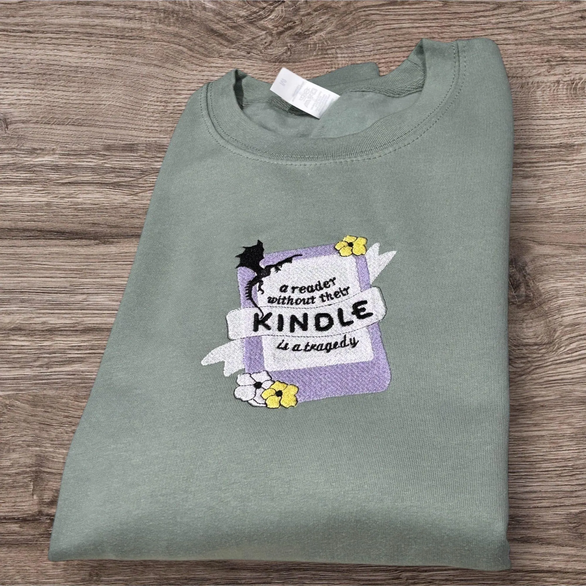 Embroidered Kindle Sweatshirt: Dragon Romantasy Book Club Pullover