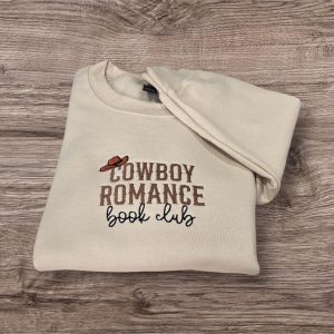Embroidered Cowboy Romance Sweatshirt: Western Bookworm Jumper