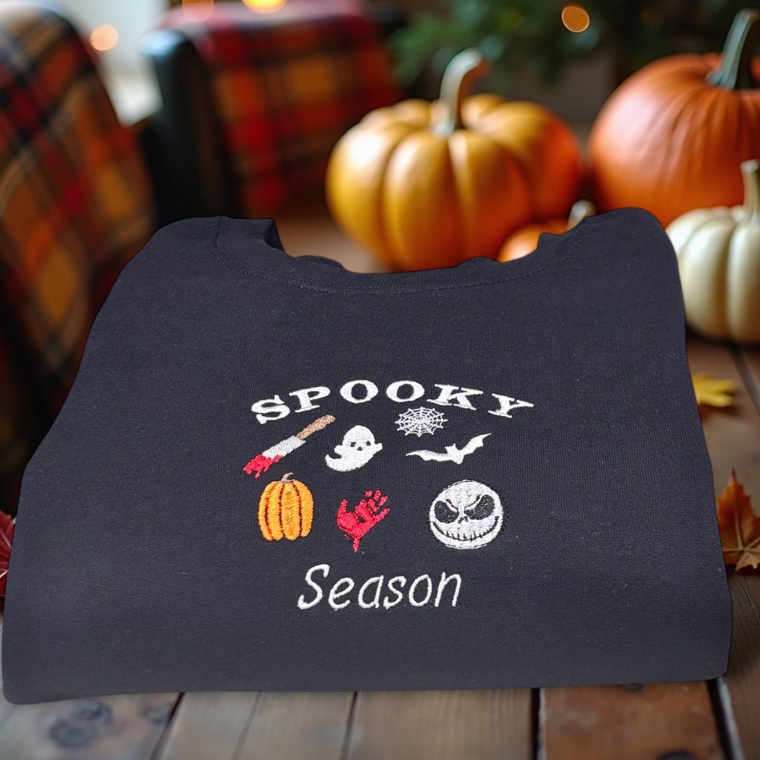 Embroidered Spooky Season Halloween Icon Sweatshirt or Hoodie. - Image 4