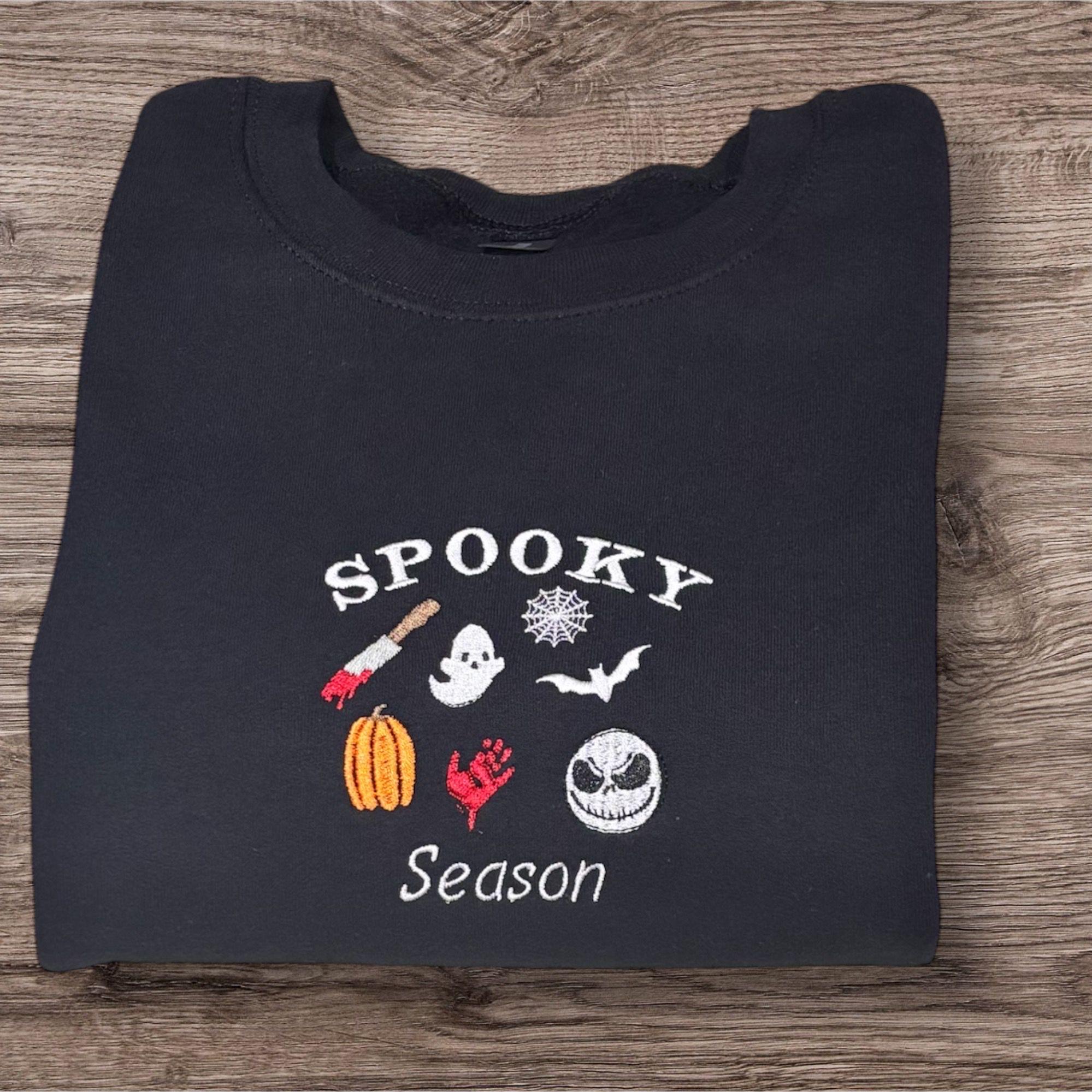Embroidered Spooky Season Halloween Icon Sweatshirt or Hoodie. - Image 3