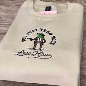 Embroidered Frog Cowboy T-Shirt: Country Western Animal Clothes
