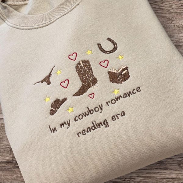 Embroidered Cowboy Romance Sweatshirt: Western Bookworm Style - Image 4