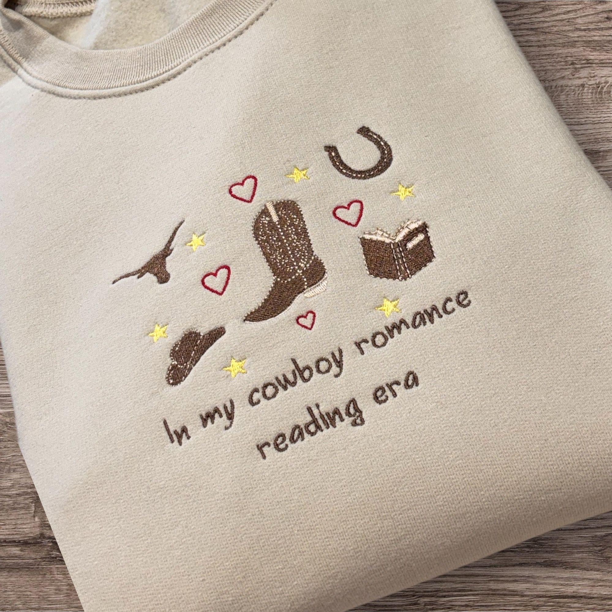 Embroidered Cowboy Romance Sweatshirt: Western Bookworm Style - Image 4