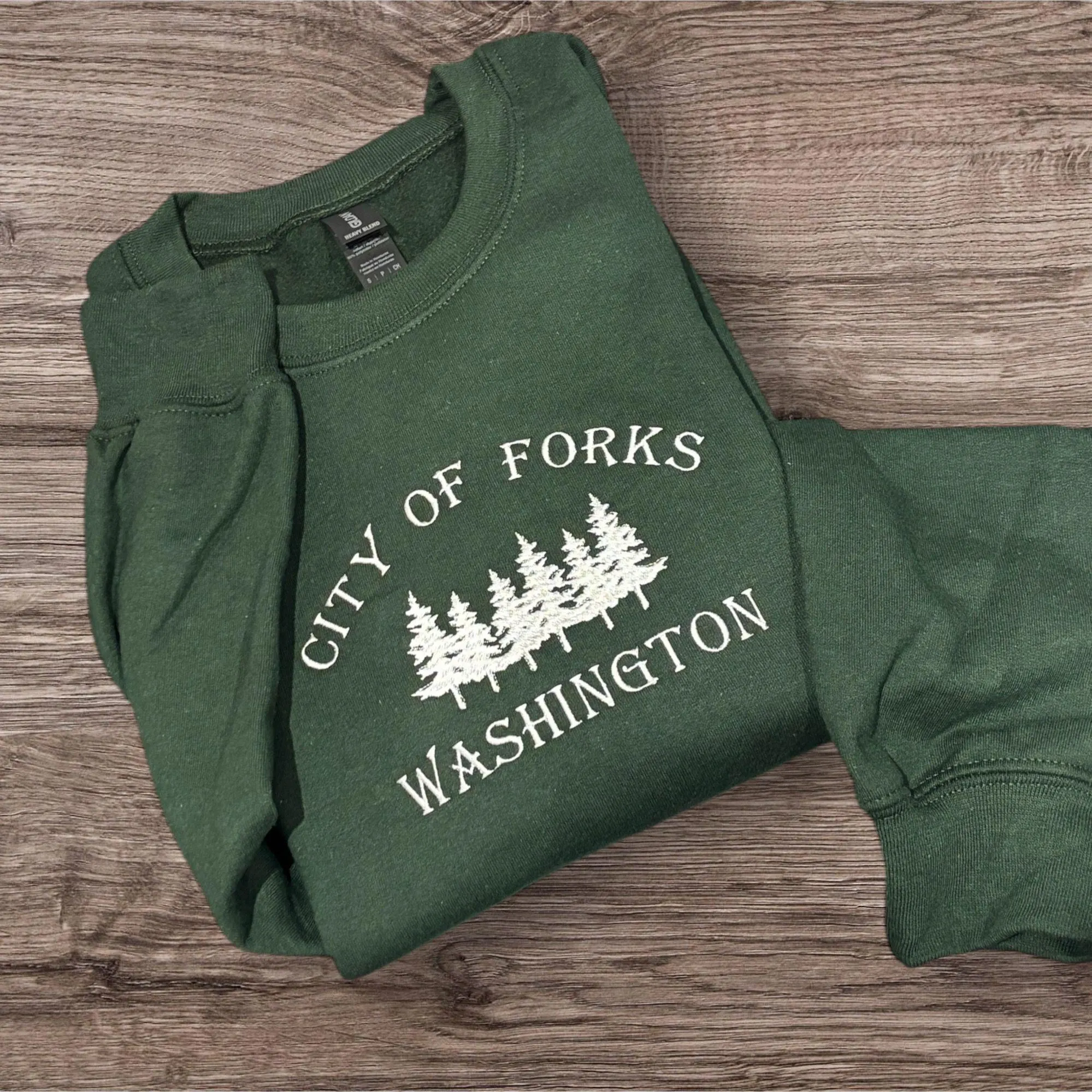 Embroidered City Of Fork Washington- Bookish Sweatshirt Gift. - Image 2
