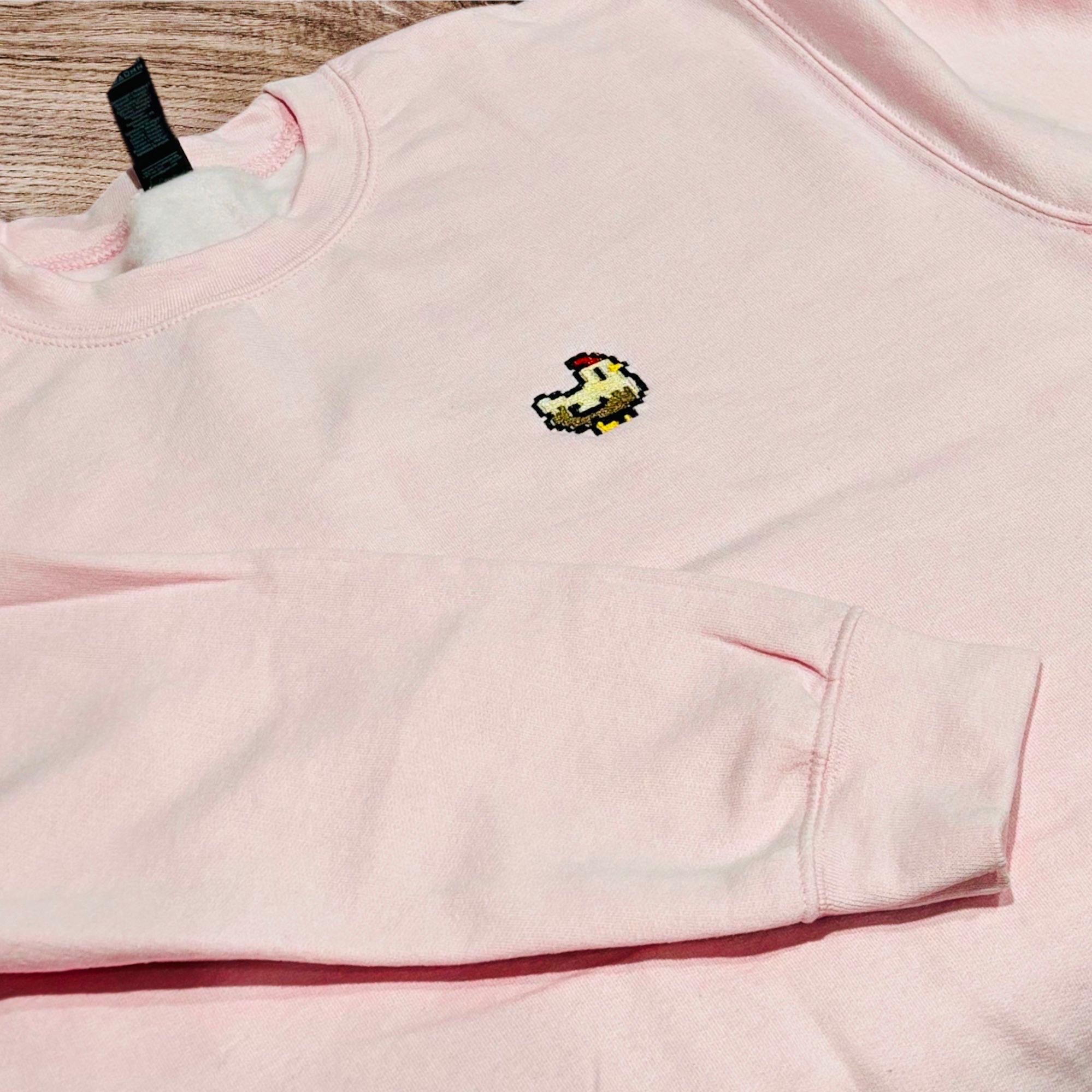 Pixel Chicken Embroidered Sweatshirt Or Hoodie - Stardew Valley Gaming Gift. - Image 3